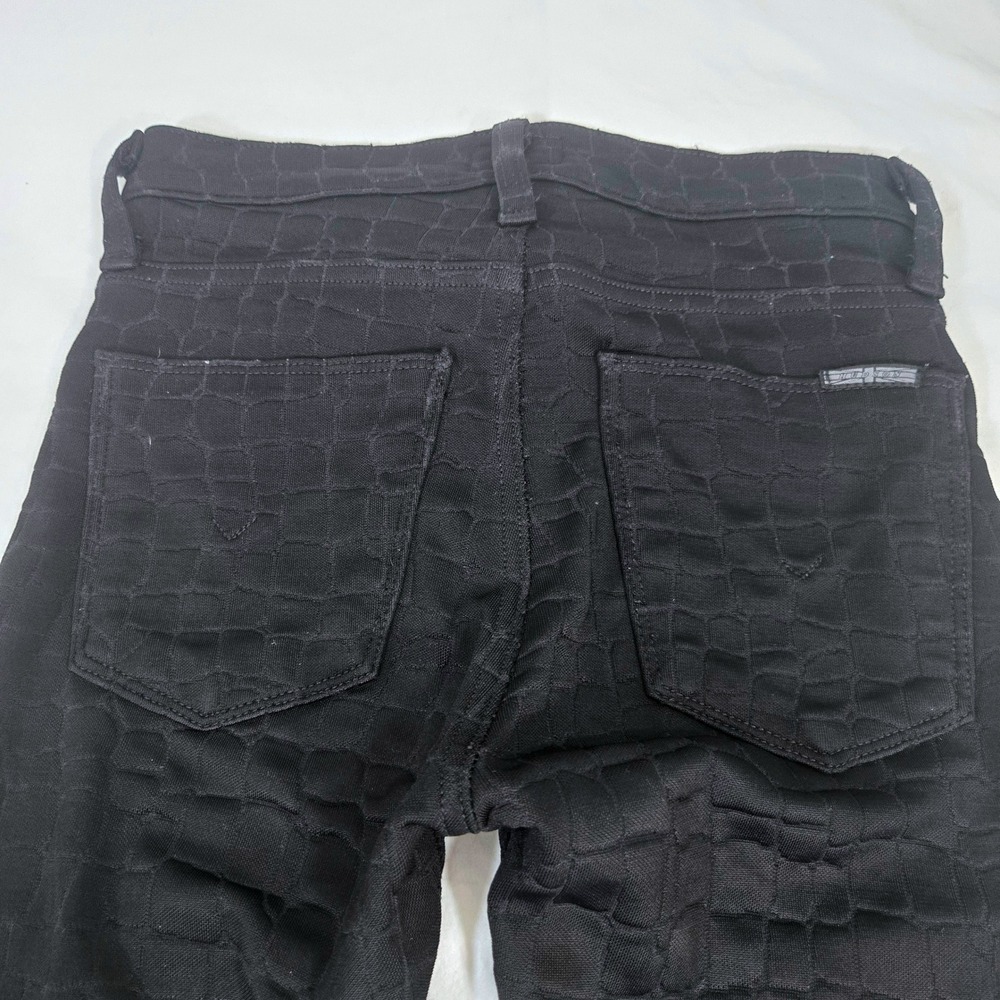 Hudson Barbara High Waist Super Skinny Jeans Size 25 Black Croc Print Textured - Picture 11 of 12